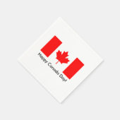 Serviette En Papier Joyeuses serviettes de la fête du Canada avec drap (Coin)