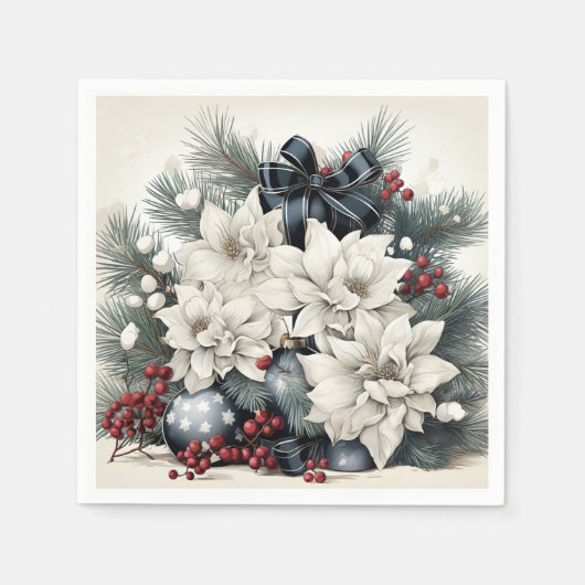 Serviette En Papier Joyeuses serviettes de Noël (Devant)