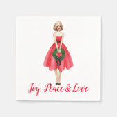 Serviette En Papier Joyeuses serviettes de Noël (Devant)