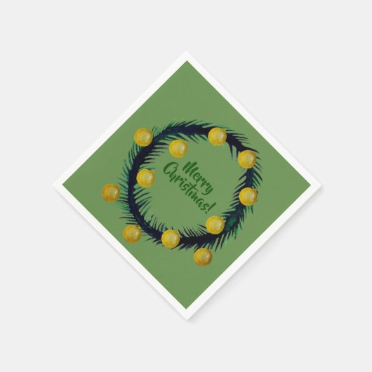 Serviette En Papier Joyeuses serviettes de Noël (Coin)