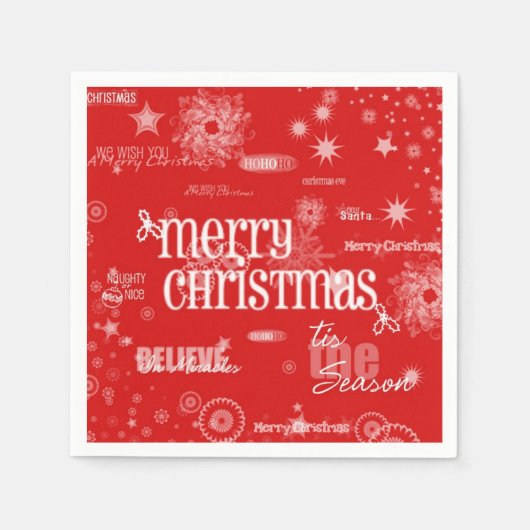 Serviette En Papier Joyeuses serviettes de Noël (Devant)