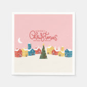 Serviette En Papier Joyeuses serviettes de Noël | Fête (Devant)