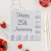 Serviette En Papier Joyeuses serviettes du 25e anniversaire (En situation)