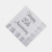 Serviette En Papier Joyeuses serviettes du 25e anniversaire (Coin)