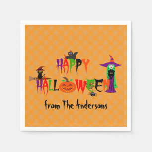 Serviette En Papier Joyeuses serviettes Halloween