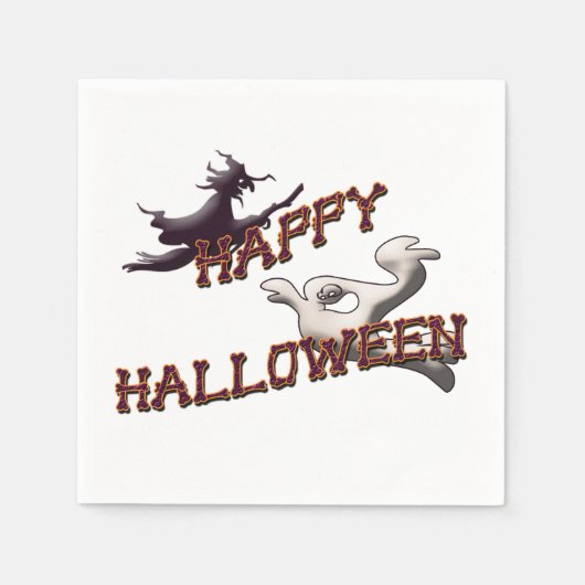 Serviette En Papier Joyeuses serviettes Halloween (Devant)