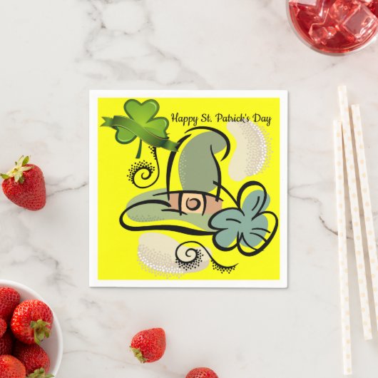 Serviette En Papier Joyeuses serviettes papier de jour St. Patrick (En situation)