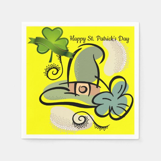 Serviette En Papier Joyeuses serviettes papier de jour St. Patrick (Devant)