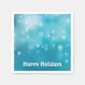 Serviette En Papier Joyeuses vacances Bokeh lumières (Devant)