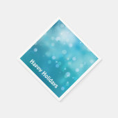 Serviette En Papier Joyeuses vacances Bokeh lumières (Coin)