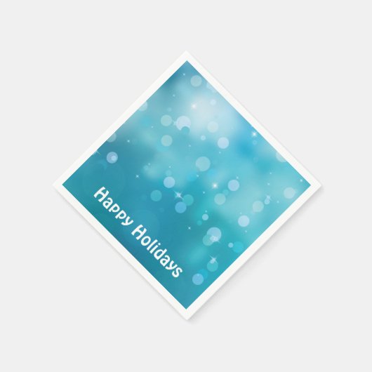 Serviette En Papier Joyeuses vacances Bokeh lumières (Coin)