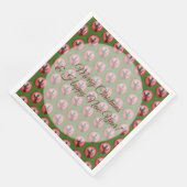 Serviette En Papier Joyeuses vacances, Deer Watercolor Papier Napkin (Coin)