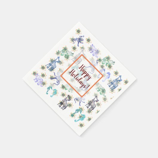 Serviette En Papier Joyeuses vacances Mandala Art (Coin)