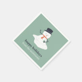Serviette En Papier Joyeuses vacances Noël Melting Snowman mignonne (Coin)