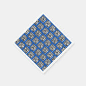 Serviette En Papier Joyeuses Vacances QR Codes sur Bleu (Coin)