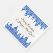 Serviette En Papier Joyeuses Vacances, Snowflakes, Icicles Papier Napk (Coin)