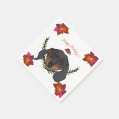 Serviette En Papier Joyeuses vacances Weiner Dog (Coin)