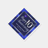 Serviette En Papier Joyeux 10e anniversaire de Mariage (Coin)