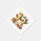 Serviette En Papier Joyeux 13e anniversaire (Coin)