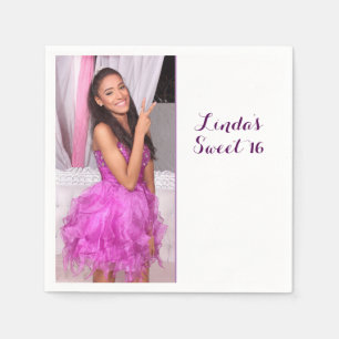 Serviette En Papier Joyeux 16 ans Symbole de fête 16e anniversaire