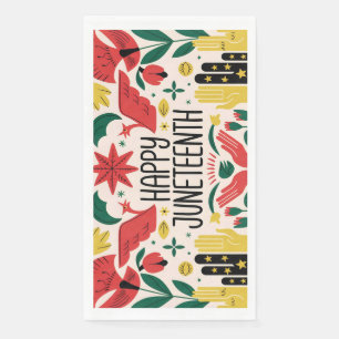 Serviette En Papier Joyeux 19 juin 2025 Journée de la liberté colorée