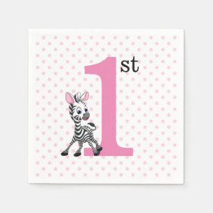 Serviette En Papier Joyeux 1er anniversaire