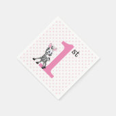 Serviette En Papier Joyeux 1er anniversaire (Coin)