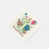 Serviette En Papier Joyeux 1er anniversaire (Coin)