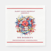 Serviette En Papier Joyeux 250e anniversaire de l'Amérique (Devant)