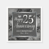 Serviette En Papier Joyeux 25e anniversaire de Mariage (Devant)