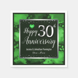 Serviette En Papier Joyeux 30e anniversaire de Mariage