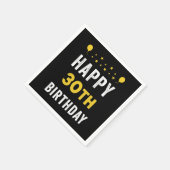 Serviette En Papier Joyeux 30e anniversaire Tricenarian Celebration Pa (Coin)