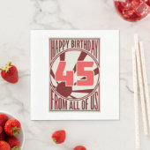 Serviette En Papier Joyeux 45ème anniversaire (En situation)