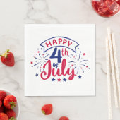 Serviette En Papier Joyeux 4 juillet. (En situation)