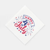Serviette En Papier Joyeux 4 juillet. (Coin)