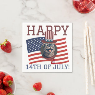 Serviette En Papier Joyeux 4 juillet fête de l'Indépendance