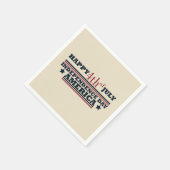 Serviette En Papier Joyeux 4 juillet fête de l'indépendance Amérique (Coin)