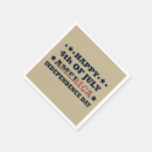 Serviette En Papier Joyeux 4 juillet fête de l'indépendance Amérique (Coin)