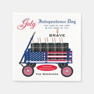 Serviette En Papier Joyeux 4 juillet fête de l'Indépendance Funny Pa