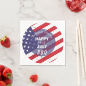 Serviette En Papier Joyeux 4 juillet Patriotic Family BBQ (En situation)