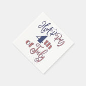 Serviette En Papier Joyeux 4 juillet Rouge Blanc Bleu Étoiles et rayur (Coin)