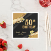 Serviette En Papier Joyeux 50e Anniversaire (En situation)