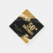 Serviette En Papier Joyeux 50e Anniversaire (Coin)