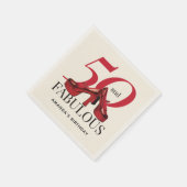 Serviette En Papier Joyeux 50e anniversaire Fun Bold Red Chaussures pa (Coin)