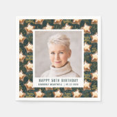 Serviette En Papier Joyeux 50e anniversaire Photo Glam Star Balloons (Devant)