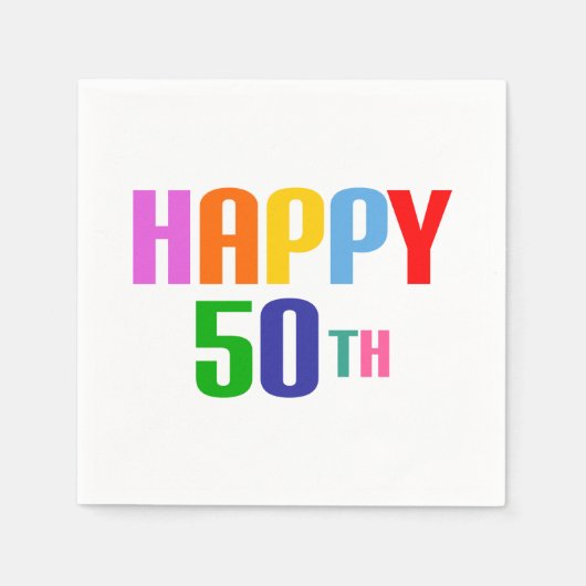 Serviette En Papier Joyeux 50ème (Devant)