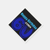 Serviette En Papier Joyeux 60e anniversaire Papier personnalisé Napkin (Coin)