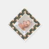 Serviette En Papier Joyeux 60e anniversaire Photo Glam Star Balloons (Coin)