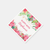 Serviette En Papier Joyeux 60e anniversaire Tropical String Light Hawa (Coin)