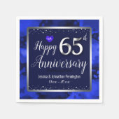 Serviette En Papier Joyeux 65e anniversaire de Mariage (Devant)
